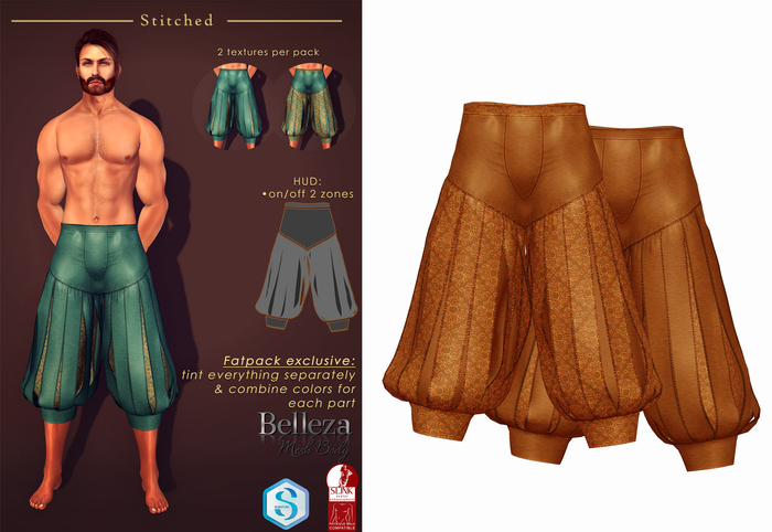 (Stitched) Rafford Pants 2pack Orange