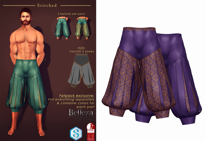 (Stitched) Rafford Pants 2pack Purple