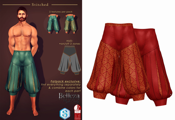 (Stitched) Rafford Pants V2-Red