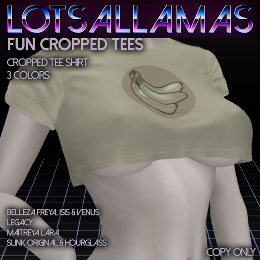 [Lotsallamas] Fun Cropped Tees Demo