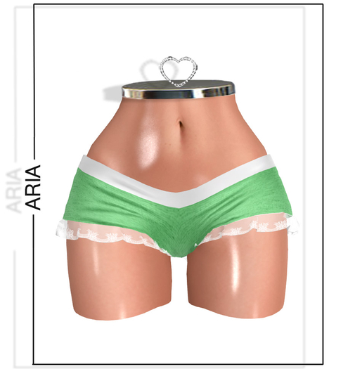 Green Lace Shorts