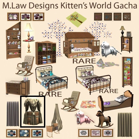 .:M.LAW:.  kitten's world gacha FRAME FLOWER Blue