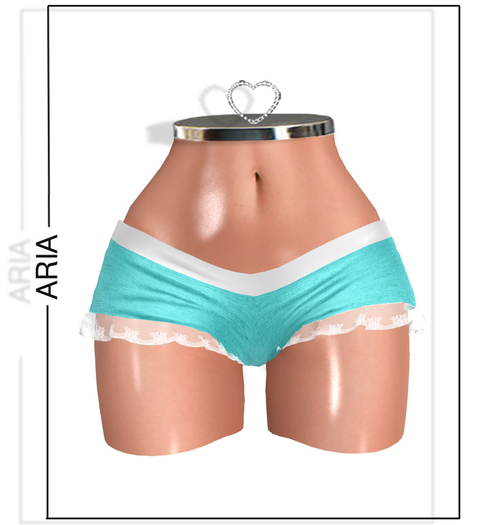 Teal Lace Shorts