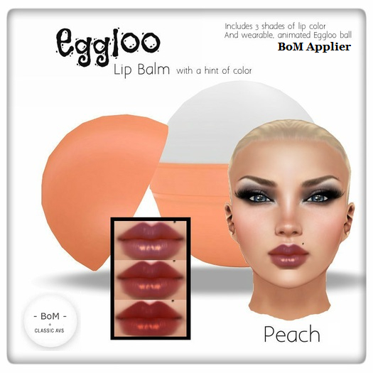 EGGLOO - Lip Balm (BOXED) PEACH For BoM