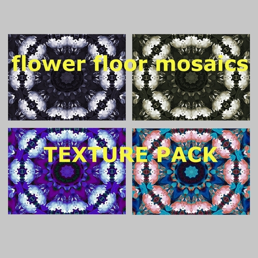 Flower floor mosaics - texture pack