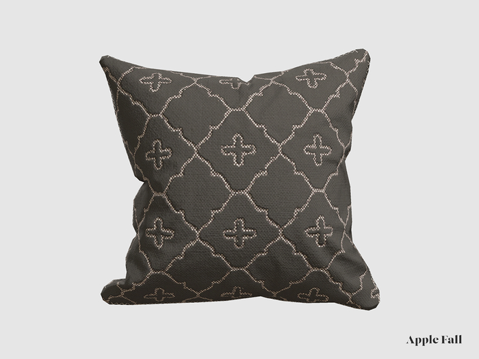 Apple Fall Cushion - Cross Trellis, Invert