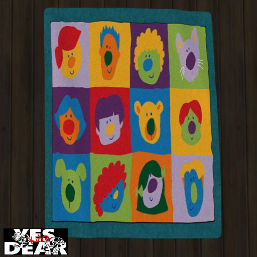 YES DEAR KIDS-FACES RUG