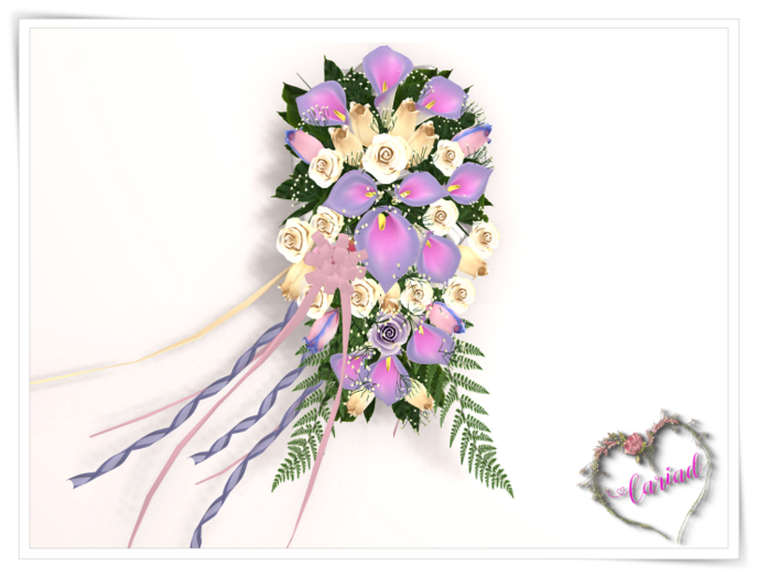 -{Cariad}-Calla Rose Maid of Honor Bouquet / Blues