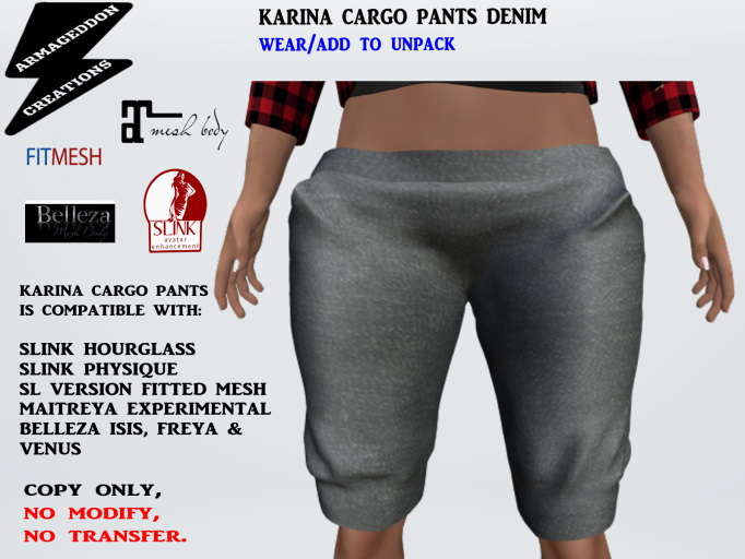 KARINA CARGO PANTS DENIM 200814