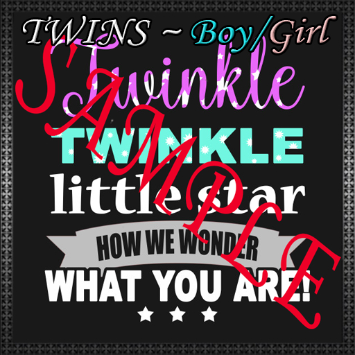 {SSD} TWINKLE LIL STAR Gender Reveal (twins) REZZ ME!