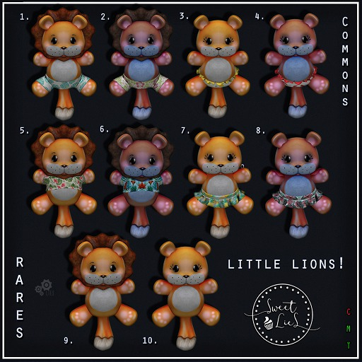 *SL* Little Lions Gacha - Sweet Lies Box 10 RARE