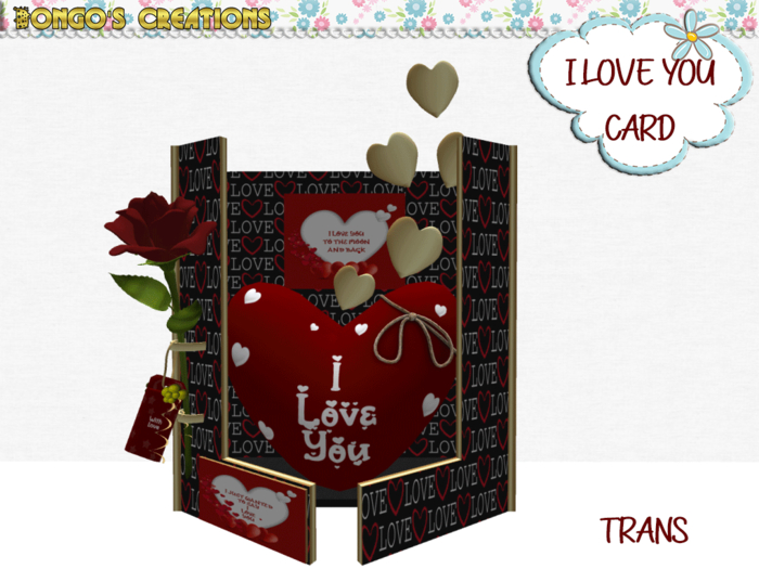 BMC887 - I LOVE YOU CARD.
