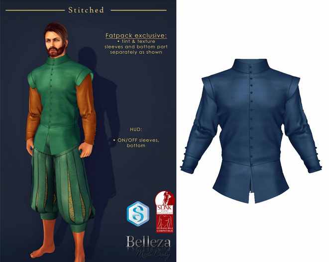 (Stitched) Qalen Doublet - Blue