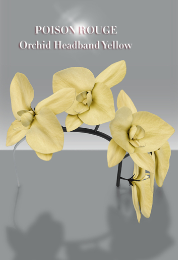 POISON ROUGE Orchid Headband Yellow