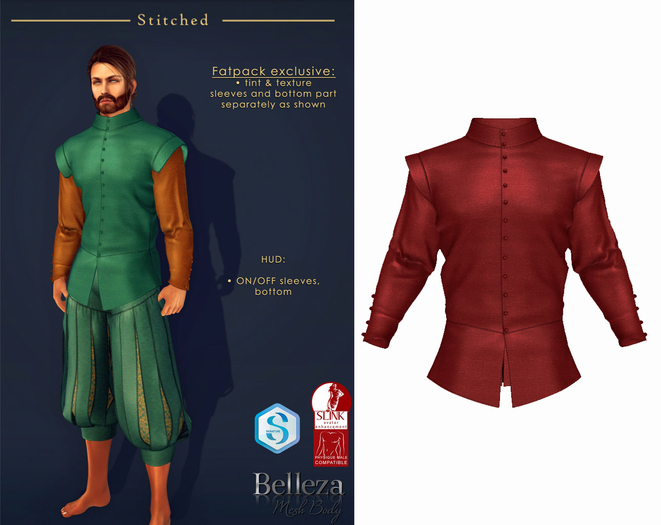(Stitched) Qalen Doublet - Red