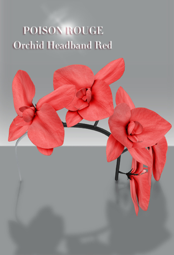 POISON ROUGE Orchid Headband Red