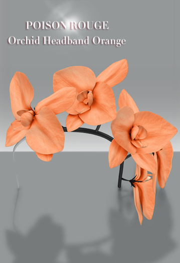 POISON ROUGE Orchid Headband Orange
