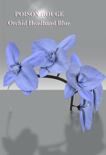 POISON ROUGE Orchid Headband Blue