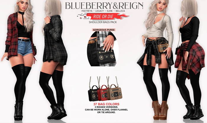 Blueberry - Ride or Die - Purses - Fat Pack