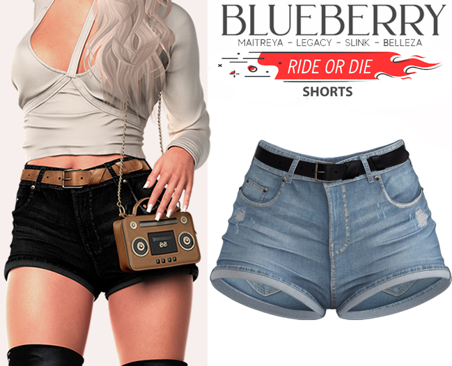 Blueberry - Ride or Die - Shorts - Cloud