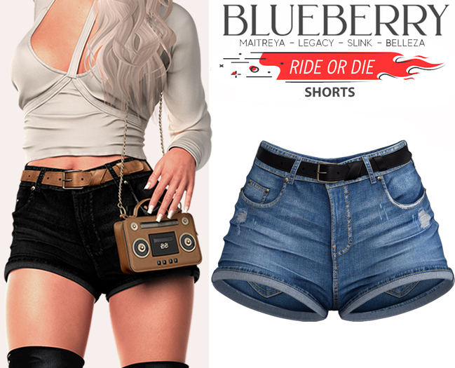 Blueberry - Ride or Die - Shorts - Water