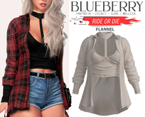 Blueberry - Ride or Die - Flannel - Cream