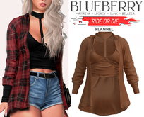 Blueberry - Ride or Die - Flannel - Tan
