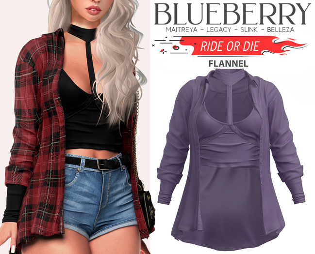 Blueberry - Ride or Die - Flannel - {Extra 6}