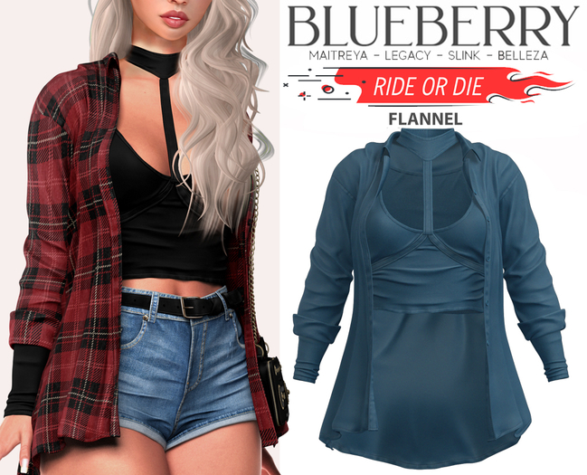 Blueberry - Ride or Die - Flannel - {Extra 5}