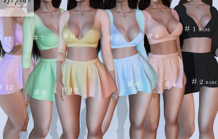 #8~Nerido~ Linda Skirt (Maitreya)-Apple