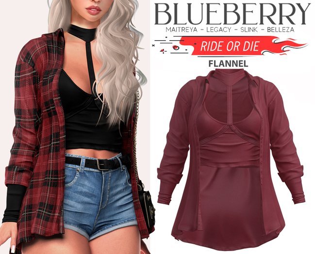 Blueberry - Ride or Die - Flannel - {Extra 4}