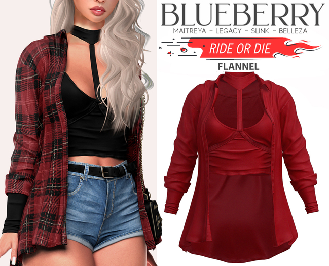 Blueberry - Ride or Die - Flannel - {Extra 3}