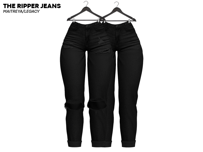 ROULY :: The Ripper Jeans - Black Star