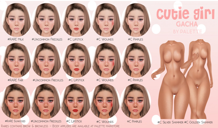 P. Cutie Girl Gacha - Fair Pimples COMMON
