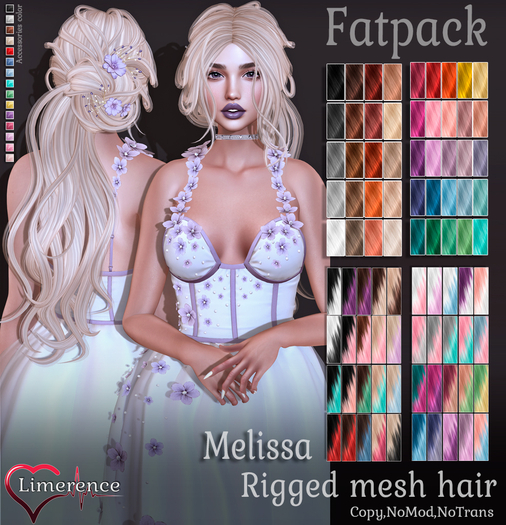 {Limerence} Melissa hair-Fatpack(Mod)