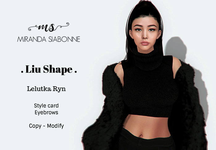 MS Miranda Siabonne Shapes  . Liu . (Lelutka Ryn)