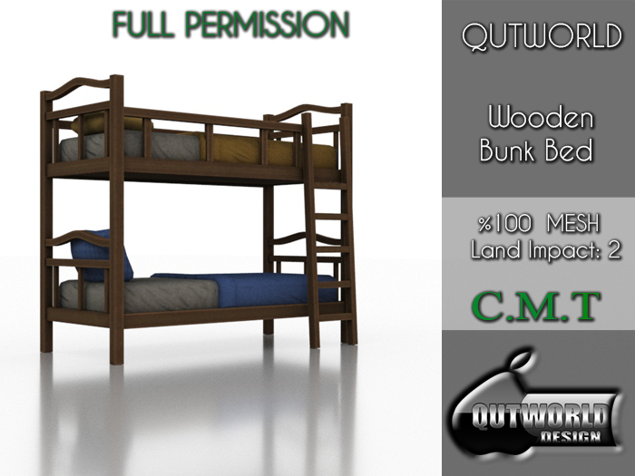 .::QUTWORLD Wooden Bunk Bed::.FP 