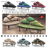 Trompe Loeil - Modern Treecouch Linen Ocean