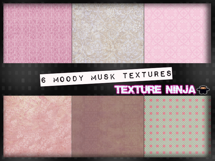 Second Life Marketplace - TEXTURE NINJA -> 6 x Moody musk textures