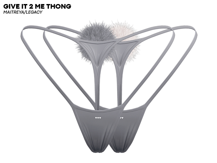 ROULY :: Give It 2 Me Thong - Silver