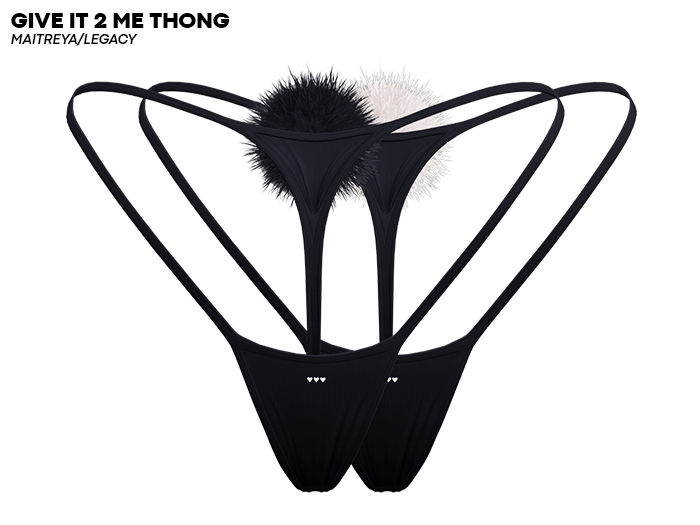 ROULY :: Give It 2 Me Thong - Onyx