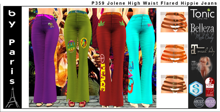 Jolene High Waist Flared Hippie Jeans - Maitreya Belleza Slink Tonic Legacy Alice Ebody DEMO