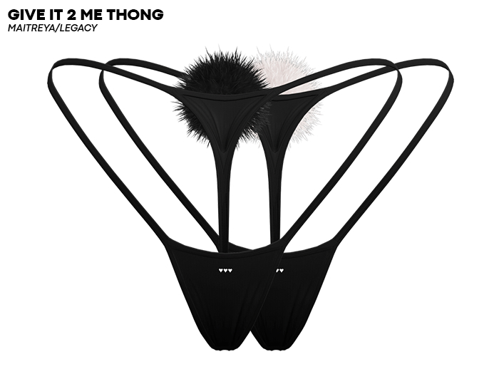 ROULY :: Give It 2 Me Thong - Black