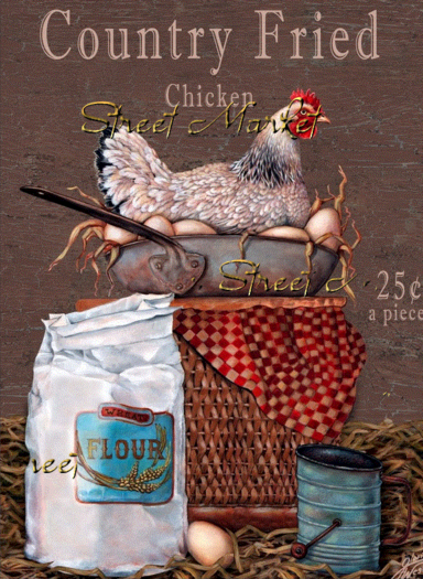 ParisSM Country Chicken plaque