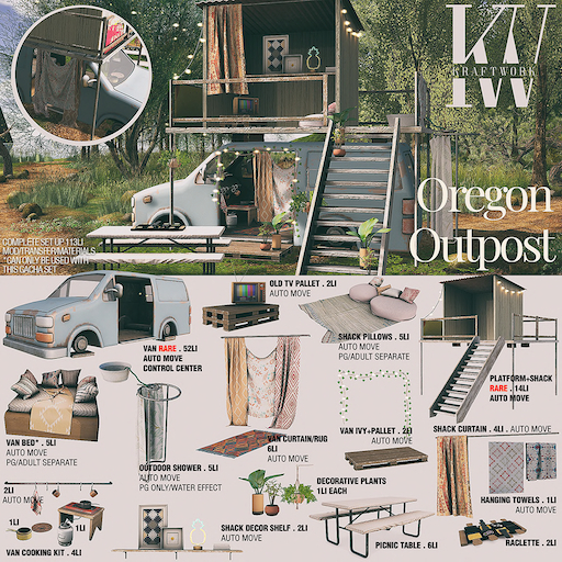 KraftWork Oregon Outpost . Suspend Platform + Shack RARE