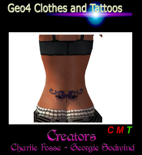 << Geo4Clothes<< - Tattoo(Violet eyes lowerback)