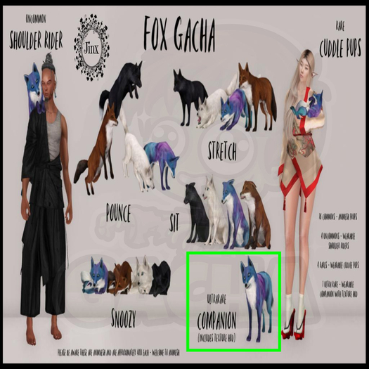 Jinx : Fox Gacha - Fox Companion - ULTRARARE - REZZ to Unpack