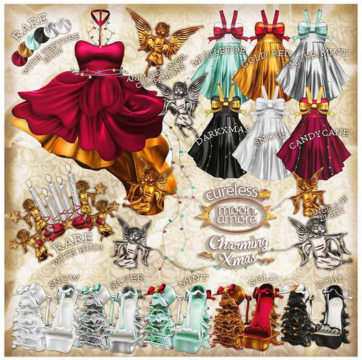 [Slink] MoonAmore+Cureless- Charmin' Xmas Shoes (Snow)