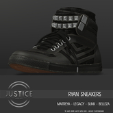 [JUSTICE] LADIES RYAN SNEAKERS - EBONY