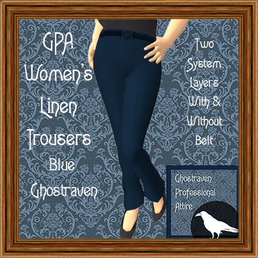 GPA Women's Trousers Linen BOM - Blue Ghostraven
